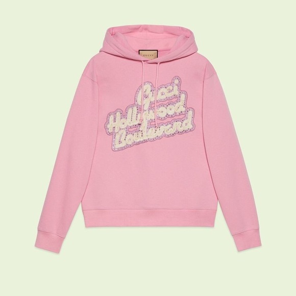 Gucci 2025 Patch Sweatshirt Pink Cotton